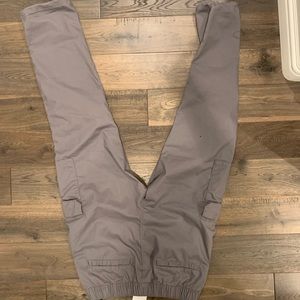 MENS XS  CARGOS GREY SRUNCH BOTTOM BRAND NEW